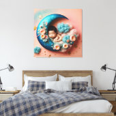 Schlafender Engel - Adventure Kinderzimmer Leinwanddruck (Insitu (Schlafzimmer))