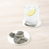 Schlafender Engel-Engels-Skulptur-Untersetzer Getränkeuntersetzer (Seite)