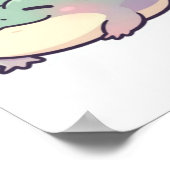 Schlafender Frosch Poster Süßer Gemütlicher Frosch (Ecke)