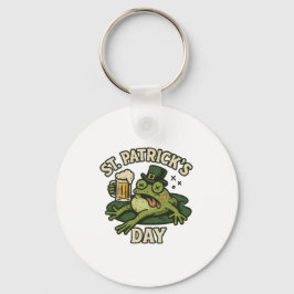 Schlafender Frosch St.Patrick's Day Schlüsselanhänger