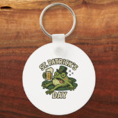 Schlafender Frosch St.Patrick's Day Schlüsselanhänger (Rückseite)