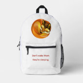Schlafender Fuchs Bedruckter Rucksack (Vorderseite)