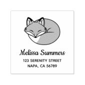 Schlafender Fuchs, Etched - Adresse Permastempel (Design)