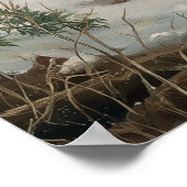 Schlafender Fuchs im Winterwald Poster (Ecke)