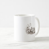 Schlafender Fuchs in Blütenweicher monochromer Wal Kaffeetasse (VorderseiteRechts)