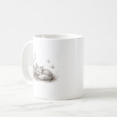 Schlafender Fuchs in Blütenweicher monochromer Wal Kaffeetasse (Vorderseite Links)