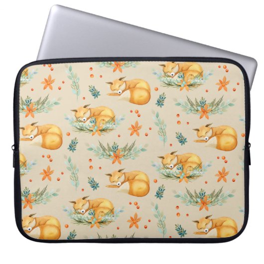 Schlafender Fuchs Laptop Sleeve (Vorderseite)