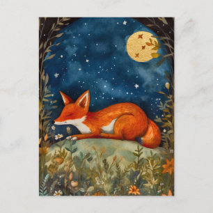 Schlafender Fuchs Postkarte