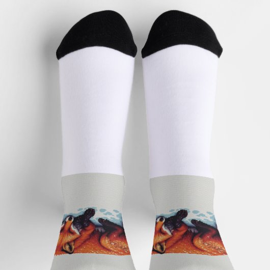 Schlafender Fuchs Socken (Oben)