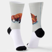 Schlafender Fuchs Socken (Gewinkelt)