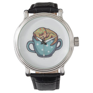 Schlafender Gecko Armbanduhr