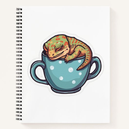 Schlafender Gecko Notizblock (Vorderseite)