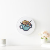 Schlafender Gecko Runde Wanduhr (Zuhause)