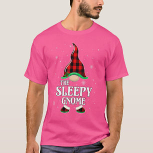 Schlafender Gnom Büffel Kariert passende Familieng T-Shirt