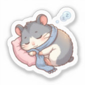 Schlafender Hamster Aufkleber ⭐ (Vorderseite)
