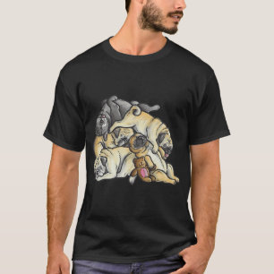 Schlafender Haufen Möpse T-Shirt