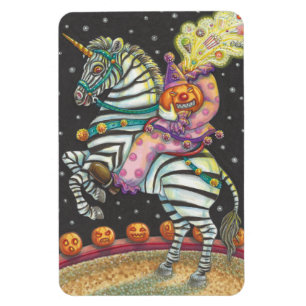 SCHLAFENDER HOLLOW ZIRKUS CLOWN REITET EINHORN ZEB MAGNET