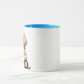 Schlafender Hund mit Kaffeetasse (Zentrum)