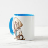 Schlafender Hund mit Kaffeetasse (Vorderseite Links)