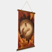 Schlafender Igel Herbstlaub Wandkunst (Gewinkelt)