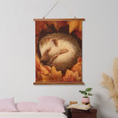 Schlafender Igel Herbstlaub Wandkunst (Schlafzimmer)