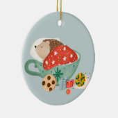 Schlafender Igel Keramik Ornament (Rechts)