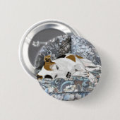 Schlafender Jack Russell Button (Vorne & Hinten)