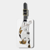 Schlafender Jack Russell Gepäckanhänger (Vorderseite vertikal)