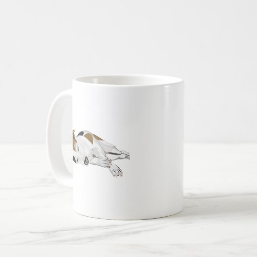 Schlafender Jack Russell Kaffeetasse (Vorderseite Links)