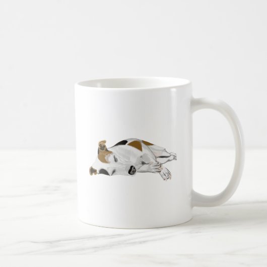 Schlafender Jack Russell Kaffeetasse (Rechts)