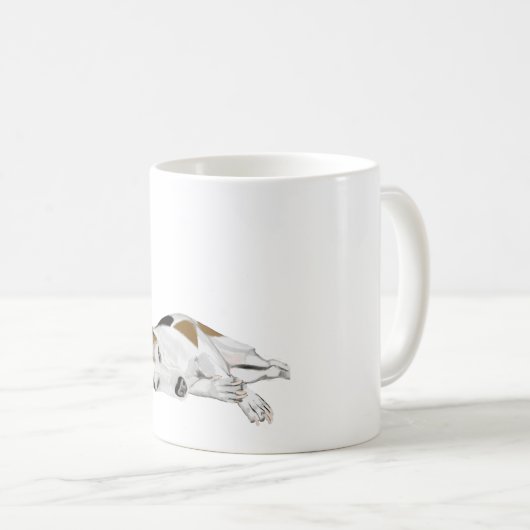 Schlafender Jack Russell Kaffeetasse (VorderseiteRechts)