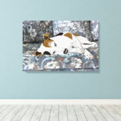 Schlafender Jack Russell Terrier Leinwanddruck (Insitu (Holzboden))