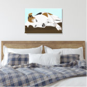 Schlafender Jack Russell Terrier Leinwanddruck (Insitu (Schlafzimmer))