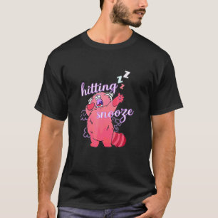 Schlafender Katze Wecker Schlummern Morgens T-Shirt