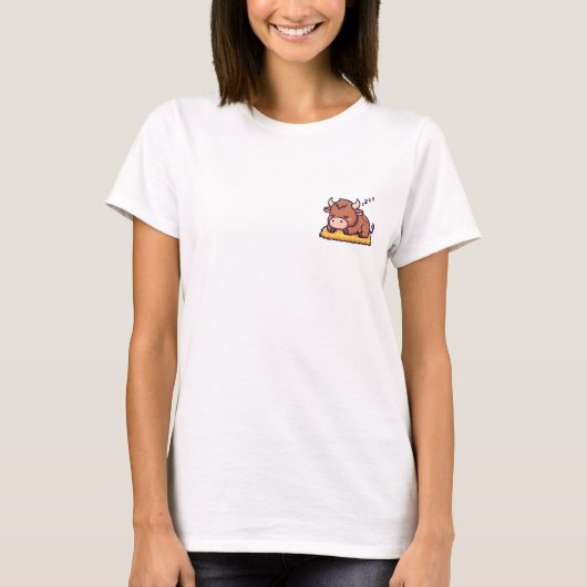 Schlafender kleiner Bulle T-Shirt (Vorderseite)