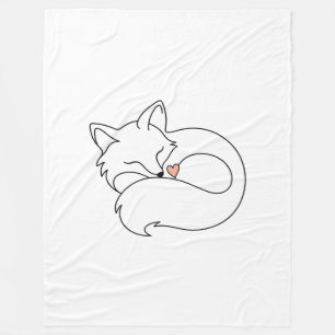 Schlafender Kleiner Fuchs Fleecedecke