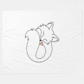 Schlafender Kleiner Fuchs Fleecedecke (Vorderseite (Horizontal))