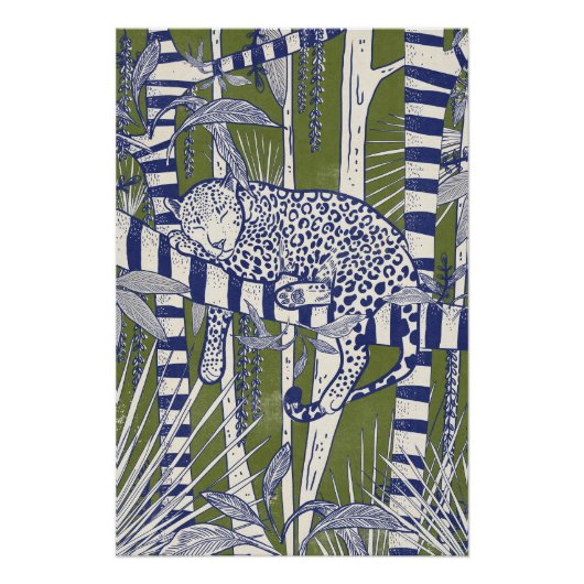 Schlafender Leopard Poster (Vorderseite)