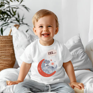 Schlafender lustiger Kinderdrache Baby T-shirt