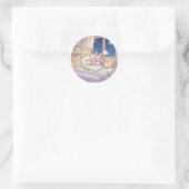 Schlafender Mond Bettzeit Freunde Aufkleber (Tasche)