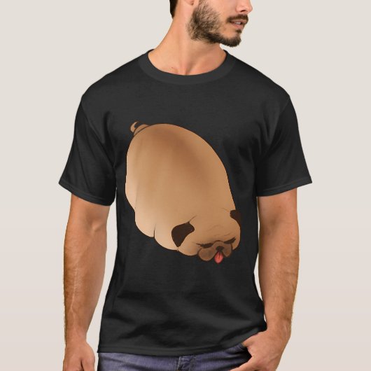 Schlafender Mops T-Shirt (Vorderseite)