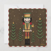 Schlafender Nussknacker Weihnachts-Grußkarte Feiertagskarte (Vorderseite)