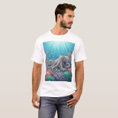Schlafender Oktopusgarten T-Shirt (Vorne ganz)