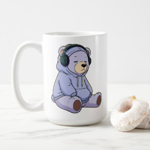 Schlafender Panda umarmt Kaffeetasse – Cozy Vibes