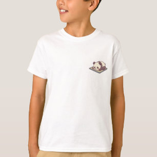 Schlafender Panda-Webmatte Kinder T-Shirt