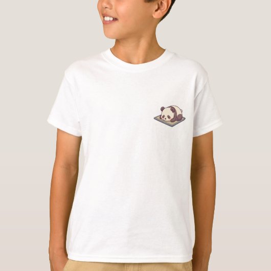 Schlafender Panda-Webmatte Kinder T-Shirt (Vorderseite)