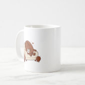 Schlafender Papa süße Kaffeebohne Kaffeetasse (Vorderseite Links)