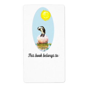 Schlafender Pinguin in der Sonne Exlibris