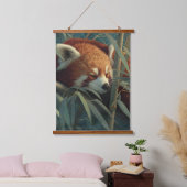 Schlafender Roter Panda Bambuswald Wandkunst (Schlafzimmer)