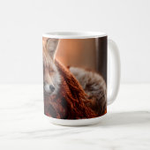 Schlafender Rotfuchs in einem gemütlichen Herbstsc Kaffeetasse (VorderseiteRechts)